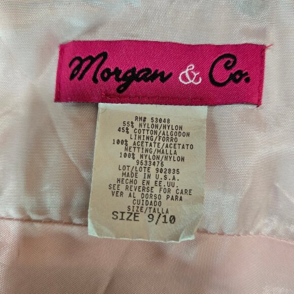 Y2K Morgan & Co Mini Dress Size S Pink Black Lace Party Prom Cocktail Fairy - Picture 8 of 8